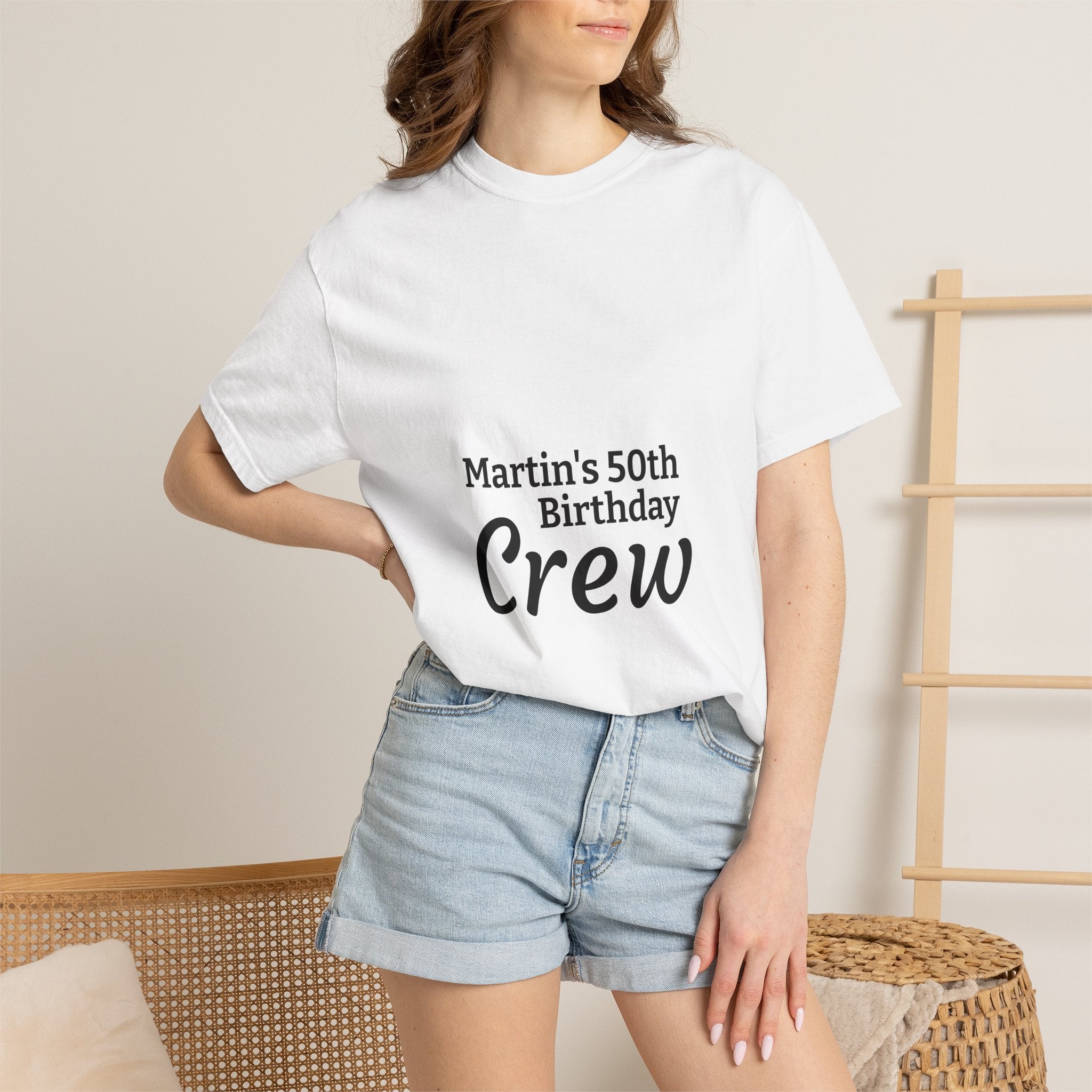 Birthday Crew T‑Shirt — Personalized "Martin's 50th Birthday Crew" Party Tee